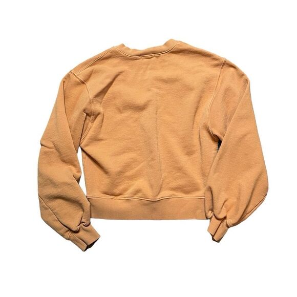 Anthropologie AGOLDE V-Neck Balloon Sleeved Sweatshirt - Picture 3 of 5